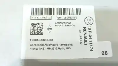 Автозапчастина б/у аудіо система / радіо cd для renault captur i (j5_, h5_) 1.5 dci 90 посилання на oem iam 281151863r  281152239r