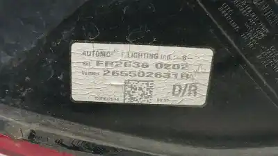 Автозапчасти б/у правый задний фонарь за renault clio iv (bh_) 1.5 dci 75 ссылки oem iam 265502631r  265502631r