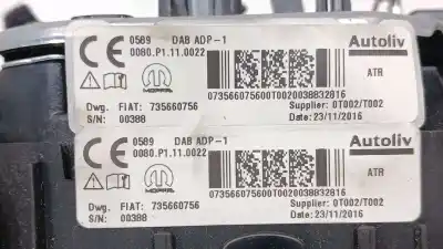 Peça sobressalente para automóvel em segunda mão airbag dianteiro esquerdo por fiat tipo sedán (356_, 357_) 1.6 d (356sxg1b) referências oem iam 735713291  735660756