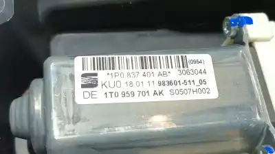 Second-hand car spare part driver left window regulator for seat leon (1p1) 1.6 tdi oem iam references 1p0837401ab  1p0837401ab
