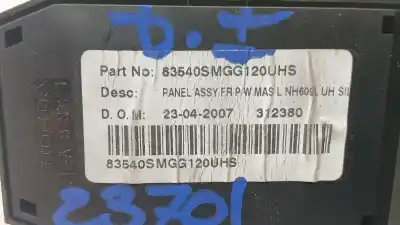 Pièce détachée automobile d'occasion commande de lève vitre avant gauche pour honda civic viii hatchback (fn, fk) 2.2 ctdi (fk3) références oem iam 35750smgg02  35750smgg022m1