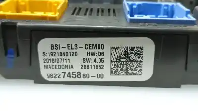 Second-hand car spare part fuse box unit for citroen jumpy furgón (v_) 2.0 bluehdi 120 oem iam references 9822745880  9822745880