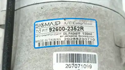 Автозапчастина б/у компресор кондиционера для renault clio iv (bh_) 1.5 dci 75 посилання на oem iam 926002352r  926002352r