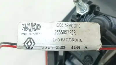 Автозапчастина б/у внутрішній правий завод для renault clio iv (bh_) 1.5 dci 75 посилання на oem iam 265505796r 02051599900010 265505796r