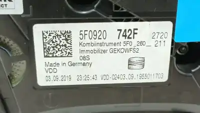 Second-hand car spare part dashboard for seat leon (5f1) 1.5 tgi oem iam references 5f0920742f  5f0920742f