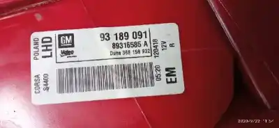 Second-hand car spare part right tailgate light for opel corsa d essentia oem iam references 93189091  