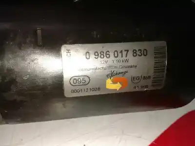 Pezzo di ricambio per auto di seconda mano motorino di avviamento per audi a3 (8l) 1.8 20v turbo riferimenti oem iam 0986017830  