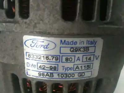 Pezzo di ricambio per auto di seconda mano alternatore per ford focus c-max (cap) 2.0 tdci cat riferimenti oem iam q9k3b 98ab10300gd 63321679