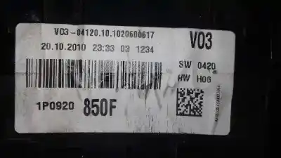 Pezzo di ricambio per auto di seconda mano Pannello Degli Strumenti per SEAT LEON (1P1) Reference Riferimenti OEM IAM 110080279018  1P0920850F