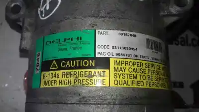Peça sobressalente para automóvel em segunda mão COMPRESSOR DE AR CONDICIONADO A/A A/C por OPEL CORSA C  Referências OEM IAM 09167048  7048