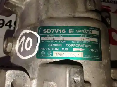 Second-hand car spare part air conditioning compressor for dacia logan 1.4 cat oem iam references 8200117767  8863403524