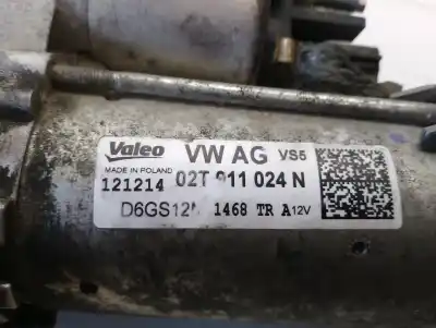 Peça sobressalente para automóvel em segunda mão motor de arranque por skoda spaceback (5h) active referências oem iam 02t911024n  121d6gs12n