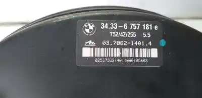 Second-hand car spare part brake servo for mini mini (r50,r53) 1.6 16v cat 116 cv / 85 kw oem iam references 34336757181e  03786214014