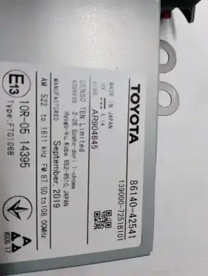 Second-hand car spare part multifunction display for toyota rav4 hybrid 4x2 advance oem iam references 8614042541  86140a