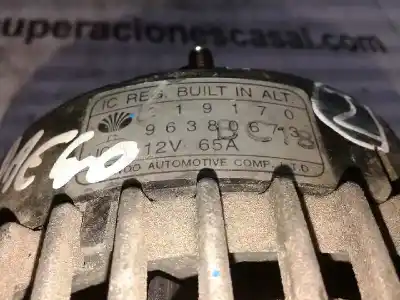 Peça sobressalente para automóvel em segunda mão alternador por daewoo matiz 0.8 cat referências oem iam 96380673  