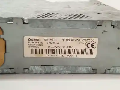 Pezzo di ricambio per auto di seconda mano impianto audio / radio cd per smart roadster 0.7 turbo cat riferimenti oem iam q 0015564v001c59z00  0012728v001
