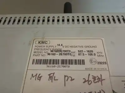 Pezzo di ricambio per auto di seconda mano impianto audio / radio cd per kia optima concept riferimenti oem iam 961602g700t0  