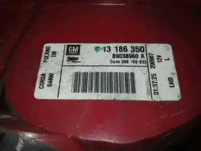 Pezzo di ricambio per auto di seconda mano lampada posteriore sinistra per opel corsa d innovation riferimenti oem iam 13186350  