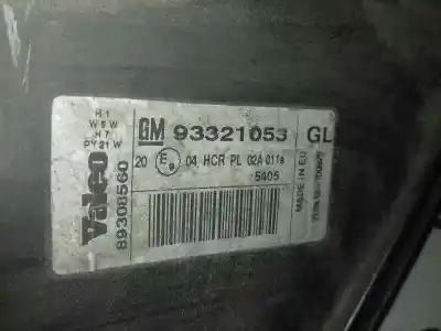 Pezzo di ricambio per auto di seconda mano faro anteriore destro per opel meriva essentia riferimenti oem iam 93321053  89308560