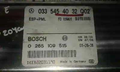 Автозапчасти б/у БЛОК УПРАВЛЕНИЯ АБС за MERCEDES-BENZ CLASE E (W211) BERLINA  ссылки OEM IAM 0335454032  0265109215
