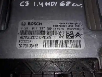 Second-hand car spare part ecu engine control for citroen c3 1.4 hdi exclusive oem iam references 0281017337  edc17c10