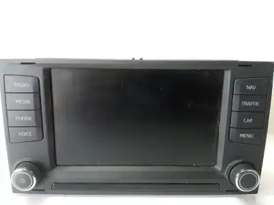 Second-hand car spare part audio system / radio cd for seat leon sc (5f5) i-tech ecomotive oem iam references 5f0919604a  5f0919604a