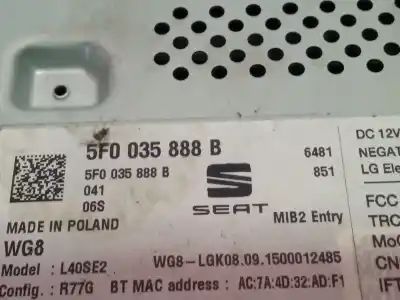 Автозапчастина б/у аудіо система / радіо cd для seat leon (5f1) emoción посилання на oem iam 5f0035888b  5f0035888b