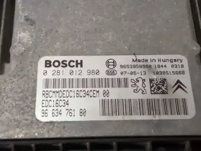 Second-hand car spare part ecu engine control for citroen c4 picasso i monospace (ud_) 1.6 hdi oem iam references 0281012980  9663476180