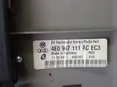 Автозапчастина б/у внутрішне світло для audi a8 (4e2) 6.0 quattro посилання на oem iam 4e0947111ac  