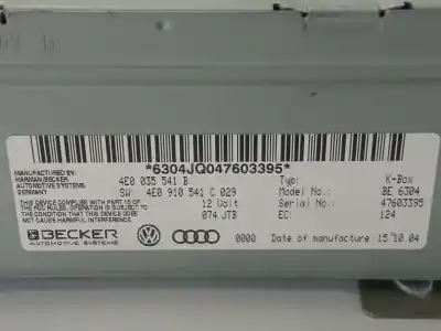Автозапчасти б/у gps-навигационная система за audi a8 (4e2) 6.0 quattro ссылки oem iam 4e0035541b  4e0910541c029
