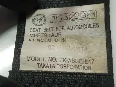 Автозапчастина б/у центральний задній ремін безпеки для mazda cx-7 (er) 2.2 mzr-cd awd (er10a) посилання на oem iam eh6457780c02  
