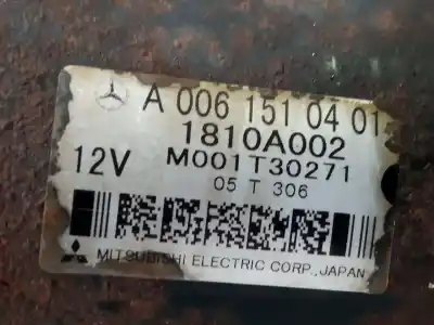 Pezzo di ricambio per auto di seconda mano motorino di avviamento per mitsubishi colt berlina 3 (cz) 1.5 di-d insport riferimenti oem iam a0061510401  