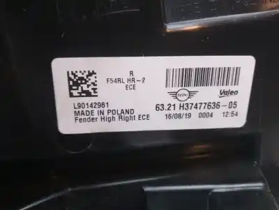 Автозапчастина б/у правий ліхтар для mini clubman (f54) cooper s all4 посилання на oem iam 63217477636  h37477636