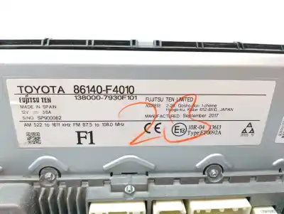 Автозапчастина б/у gps навігаційна система для toyota c-hr hybrid active посилання на oem iam 86140f4010  