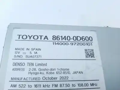 Peça sobressalente para automóvel em segunda mão módulo / sistema de navegação gps por toyota yaris active referências oem iam 861400d600  