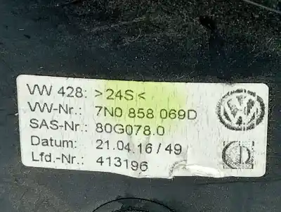 Автозапчастина б/у аераційна решіта для seat alhambra (711) 1.4 16v tsi посилання на oem iam 7n0858069  