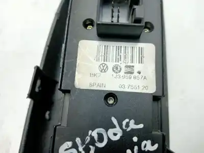 Second-hand car spare part left front power window switch for skoda fabia (6y2/6y3) 1.9 sdi cat (asy) oem iam references 1j3959857a  