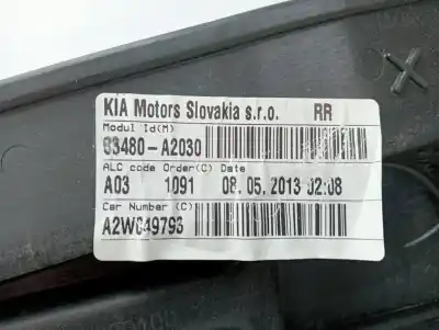 Second-hand car spare part rear right window regulator for kia cee´d concept oem iam references 834811h010  