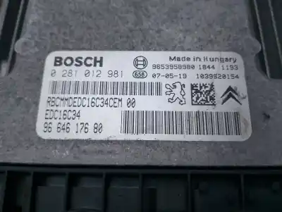 Second-hand car spare part ecu engine control for citroen c4 picasso i monospace (ud_) 1.6 hdi oem iam references 1942j1  0281012981