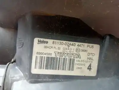 Gebrauchtes Autoersatzteil rechter scheinwerfer zum toyota auris (_e15_) 1.4 d-4d (nde150_) oem-iam-referenzen 8113002a40  89904588