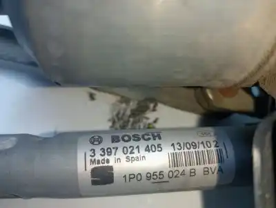 Peça sobressalente para automóvel em segunda mão motor do limpa para brisas por seat leon (1p1) 1.6 tdi referências oem iam 1p0955601a  3397021405