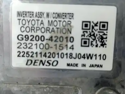Автозапчастина б/у аккумулятор для lexus nx (_z1_) 300h awd (ayz15) посилання на oem iam g92a042050  g920042010
