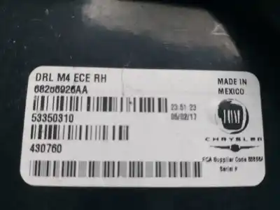 Second-hand car spare part front right headlight for jeep compass 2.0 crd cat oem iam references 53350310  