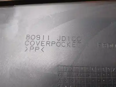 Автозапчасти б/у обивка левой передней двери за nissan qashqai / qashqai +2 i (j10, nj10, jj10e) 2.0 a las 4 ruedas ссылки oem iam 80901br20b  80911jd100