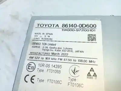 Автозапчастина б/у багатофункційний дисплей для toyota yaris (_p13_) 1.3 (nsp130_) посилання на oem iam 861400d010  