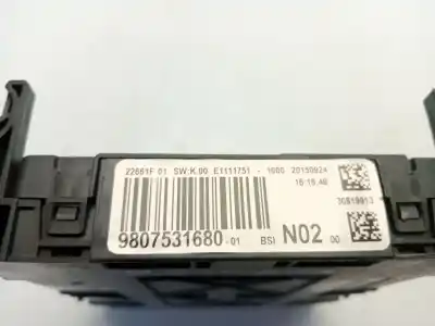 Second-hand car spare part fuse box unit for citroen c-elysee (dd_) 1.2 vti 82 oem iam references 1611427280 9807531680 