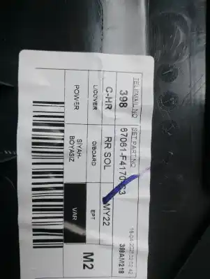 Автозапчасти б/у обивка задней левой двери за toyota c-hr (_x1_) 1.2 (ngx10_) ссылки oem iam 67640f4060c0  67061f4170