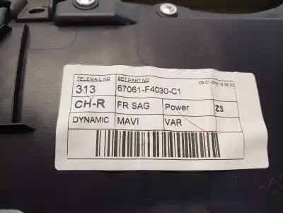 Peça sobressalente para automóvel em segunda mão forra / revestimento da porta dianteira direita por toyota c-hr (_x1_) 1.2 (ngx10_) referências oem iam 67610f4030c1  