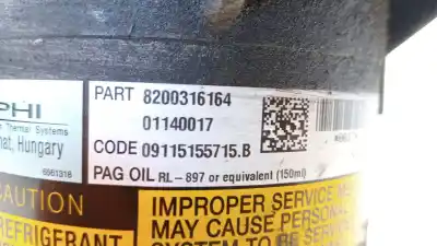 Pezzo di ricambio per auto di seconda mano compressore aria condizionata per renault megane ii sedán (lm0/1_) 1.9 dci (lm0g lm1g lm2c) riferimenti oem iam 8200316164  