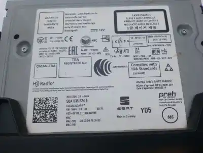 Автозапчастина б/у аудіо система / радіо cd для seat leon (5f1) 1.4 16v tsi act посилання на oem iam 5qa035824b  